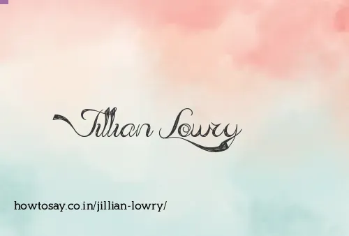Jillian Lowry