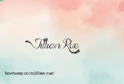 Jillian Rue
