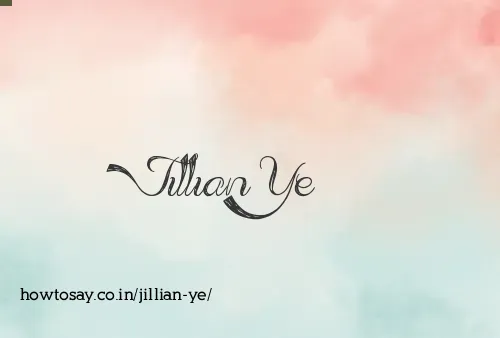 Jillian Ye