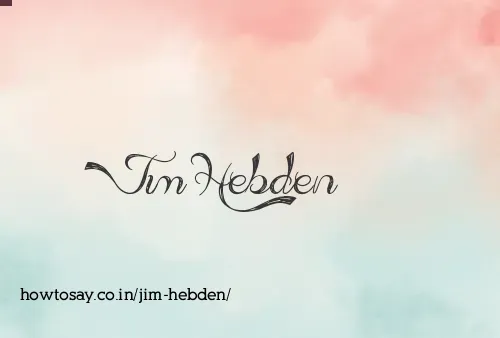 Jim Hebden