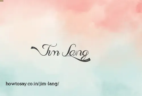 Jim Lang