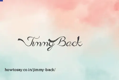 Jimmy Back