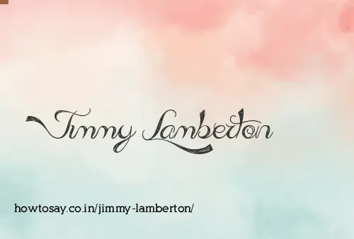 Jimmy Lamberton