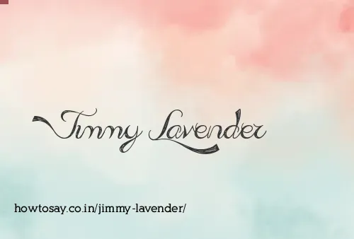 Jimmy Lavender