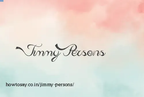Jimmy Persons