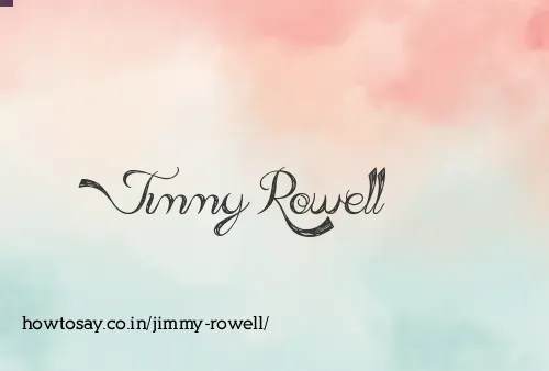 Jimmy Rowell