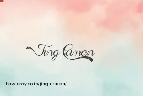 Jing Criman