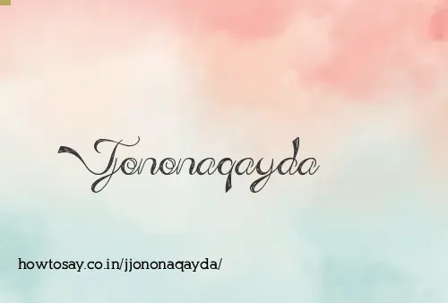 Jjononaqayda