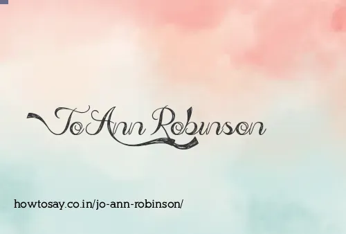 Jo Ann Robinson