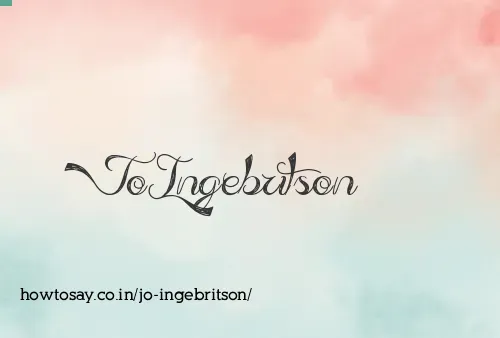 Jo Ingebritson