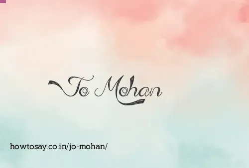 Jo Mohan