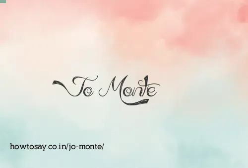 Jo Monte
