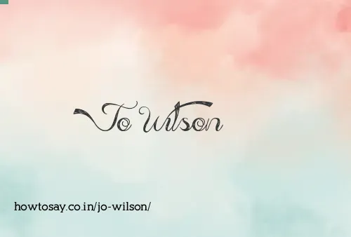 Jo Wilson