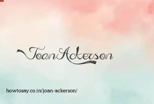 Joan Ackerson
