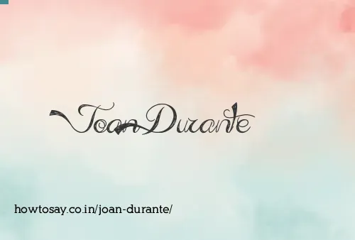 Joan Durante