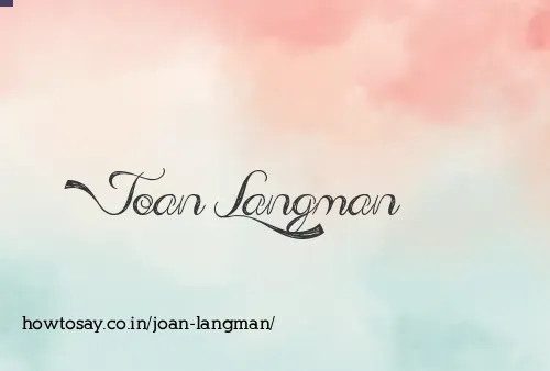 Joan Langman