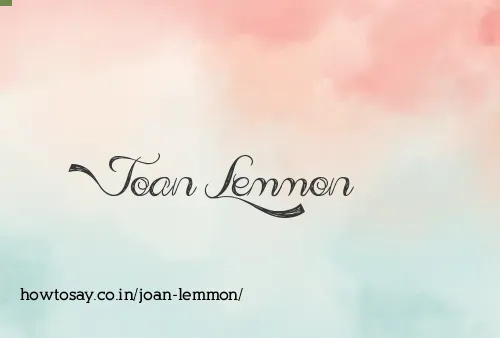 Joan Lemmon