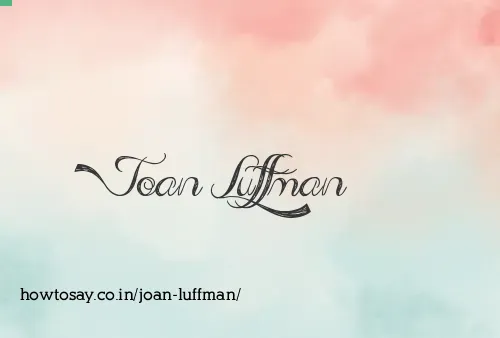 Joan Luffman