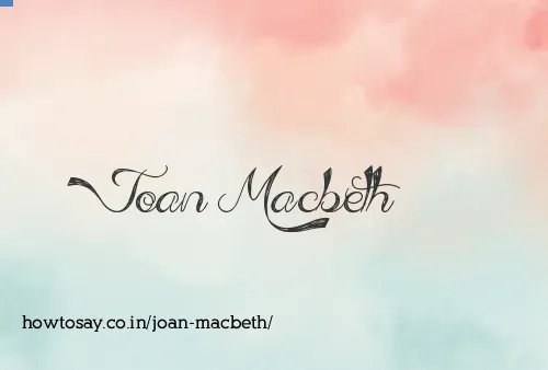 Joan Macbeth
