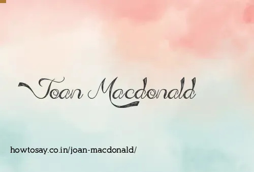 Joan Macdonald