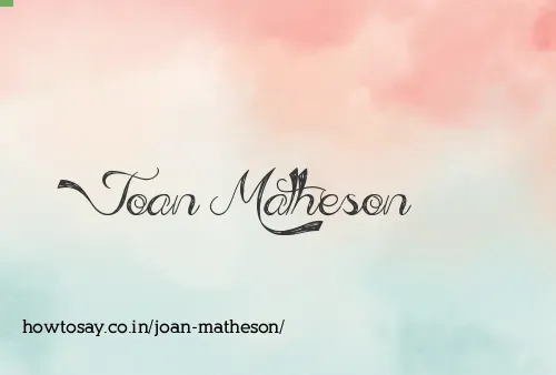 Joan Matheson