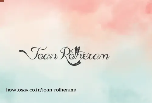 Joan Rotheram