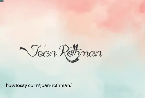 Joan Rothman