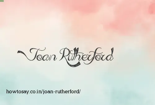 Joan Rutherford