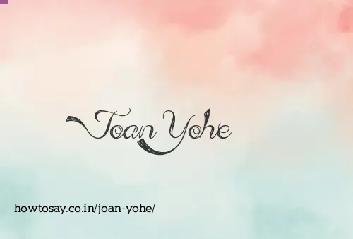 Joan Yohe