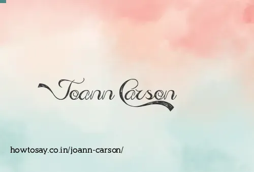 Joann Carson