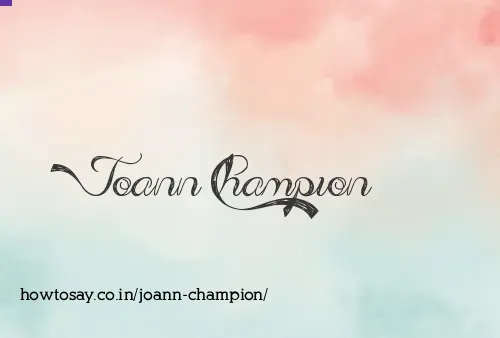 Joann Champion