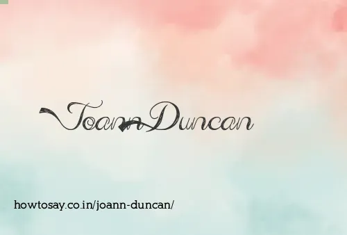 Joann Duncan