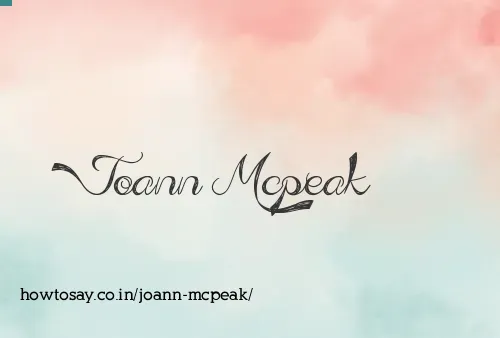 Joann Mcpeak