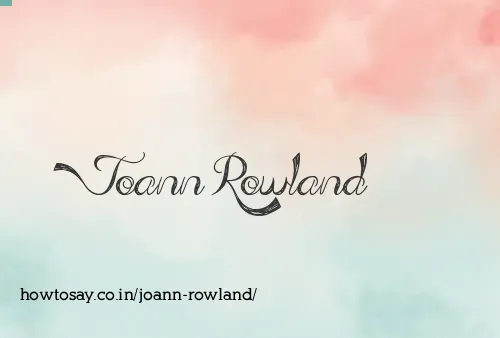 Joann Rowland