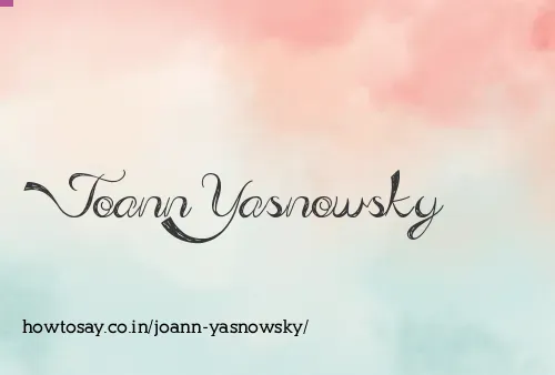 Joann Yasnowsky