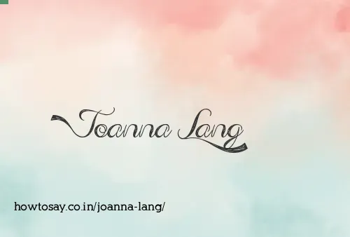 Joanna Lang
