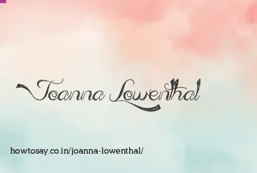 Joanna Lowenthal