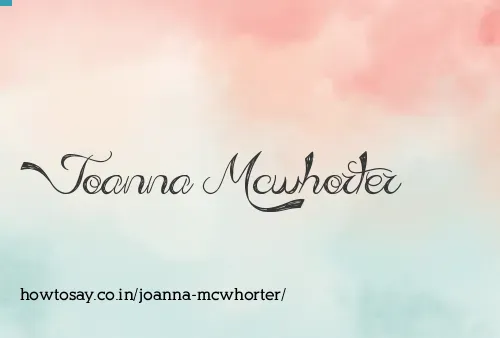 Joanna Mcwhorter