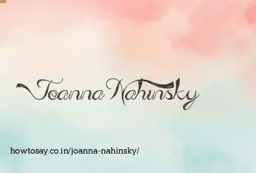 Joanna Nahinsky