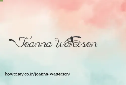 Joanna Watterson