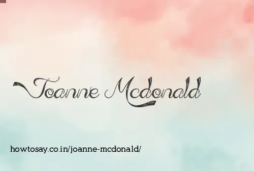 Joanne Mcdonald