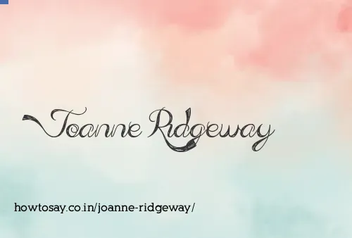 Joanne Ridgeway