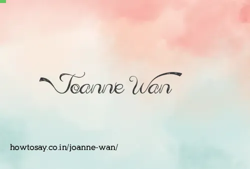 Joanne Wan