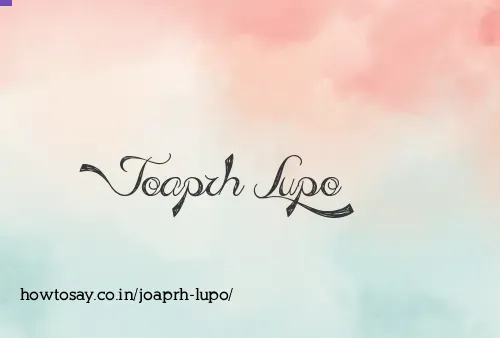Joaprh Lupo