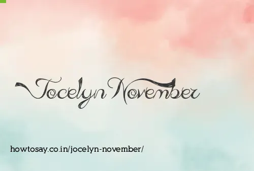 Jocelyn November