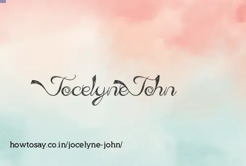 Jocelyne John