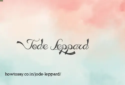Jode Leppard