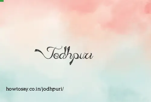 Jodhpuri