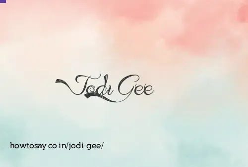Jodi Gee