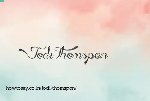 Jodi Thomspon